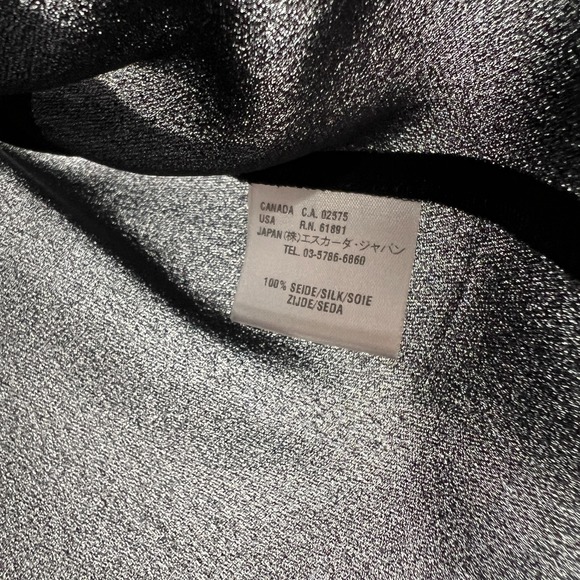 Escada Silk Tank Top Womens L / 44 Black Simple Elevated Basic - Picture 5 of 7